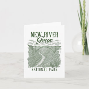 Cartão Parque Nacional de New River Gorge que Viaja pela
