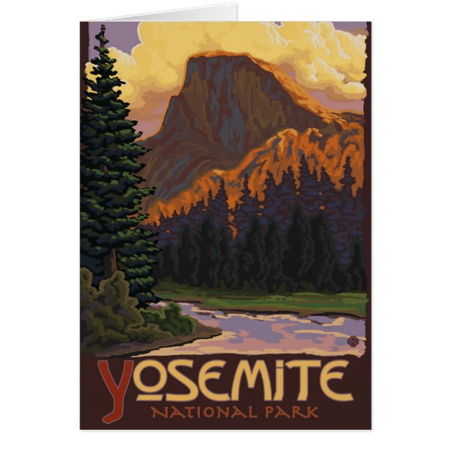 Cartão Parque Nacional de Yosemite - Meia Poster de viage (Frente)