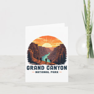 Cartão Parque Nacional Grand Canyon a caminhar no Souveni