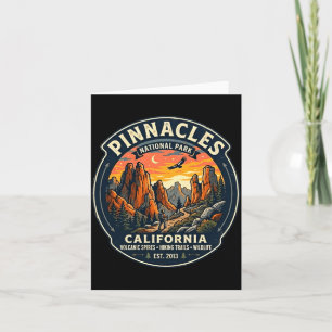 Cartão parque nacional Pinnacles california retro passeio