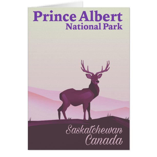 Cartão Parque Nacional Prince Albert, Saskatchewan, Canad (Frente)