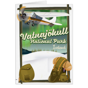 Cartão Parque Nacional Vatnajökull Islândia
