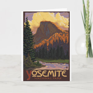 Cartão Parque Nacional Yosemite - Half Dome - Vintage