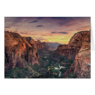 Cartão Parque Nacional Zion Canyon