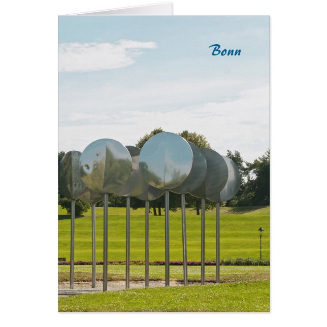 Cartão Parque Rheinaue em Bona (Frente)