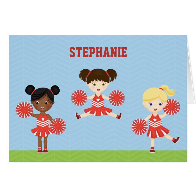 Cartão Parte cheerleader (Frente Horizontal)