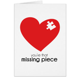 Cartão Parte faltante de meu coração