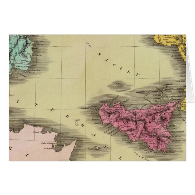 Cartão Parte meridional da Itália (Frente Horizontal)