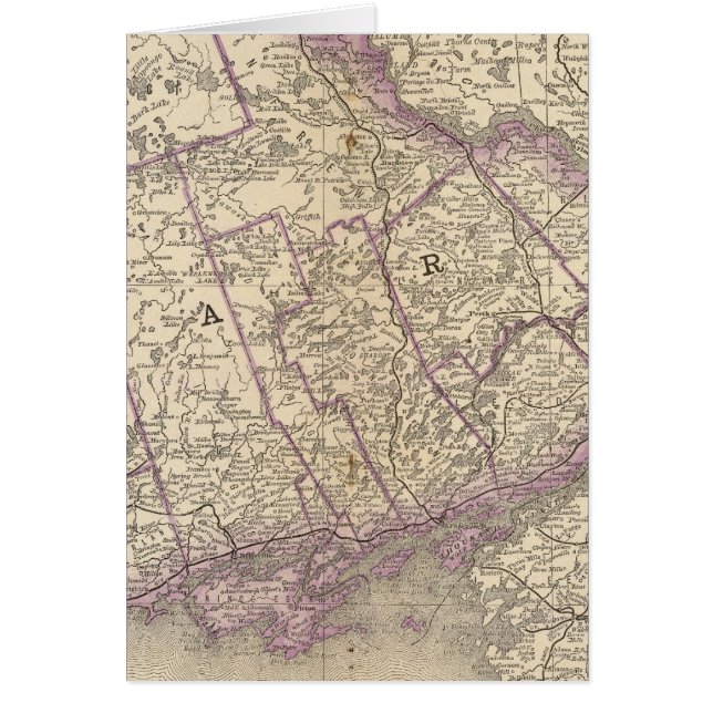 Cartão Parte oriental de Ontário (Frente)