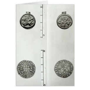 Cartão Parte superior: Moeda Gaulish do anverso de Remes