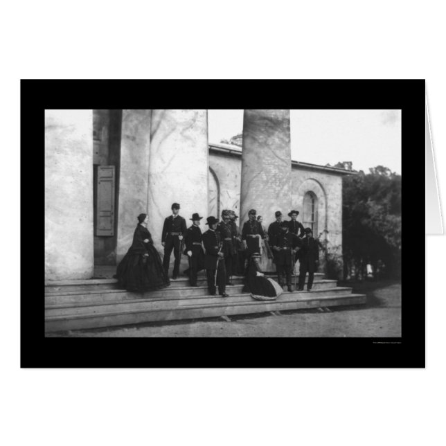 Cartão Participantes do Funeral de Robert E. Lee 1870 (Frente Horizontal)