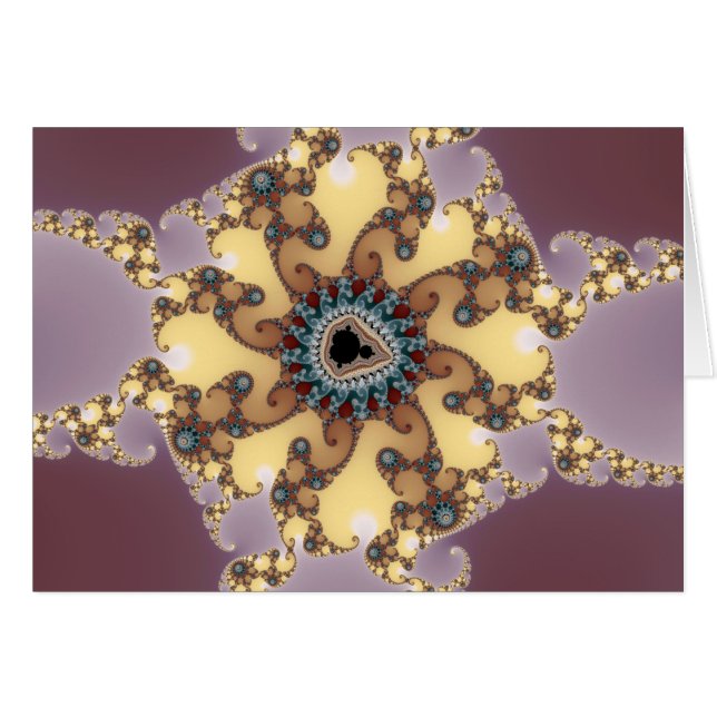 Cartão Partícula Atômica - Placa Fractal (Frente Horizontal)