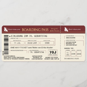 cartão particular de convite a 70. Aniversário