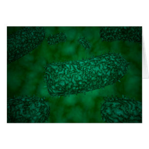 Cartão Partículas estilizados 1 do vírus de raiva