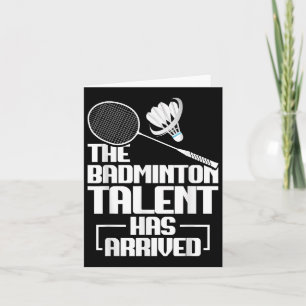 Cartão Partida de Badminton Talento Shuttle Jogador Badmi