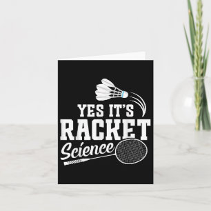 Cartão Partida de Badminton Volante Sim É Jogador de Badm