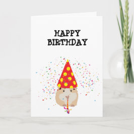 Cartão Partida de Hamster - Animais no Aniversário