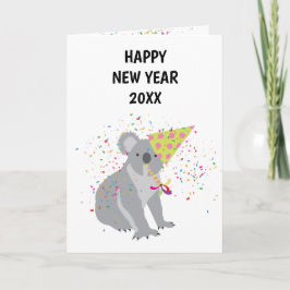 Cartão Partida Koala - Anos novos de Férias Animais
