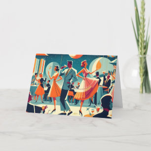 Cartão Partido Cocktail da Idade do Espaço do meio século