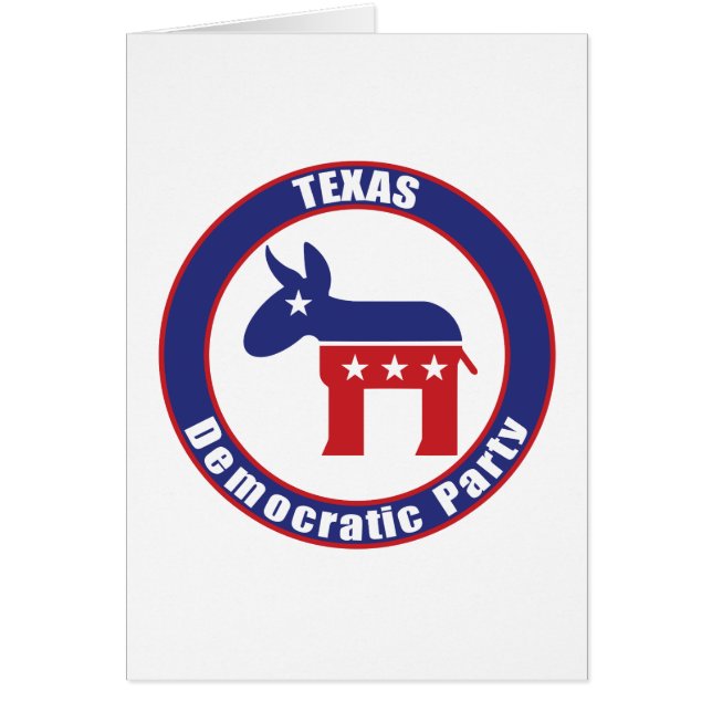 Cartão Partido Democrática de Texas (Frente)