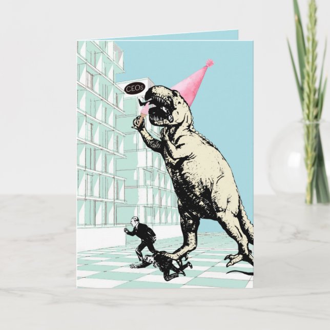 Cartão Partido Dinossauro! (Frente)