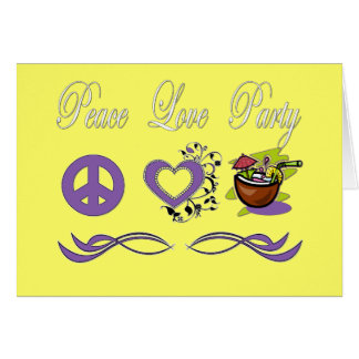 Cartão Partido do amor da paz