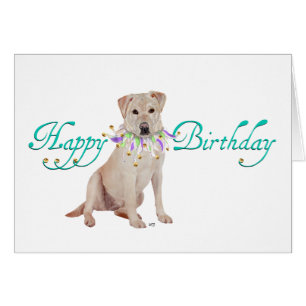 Cartão Partido do Retriever Labrador Amarelo