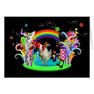 Cartão Partido Funky da galinha