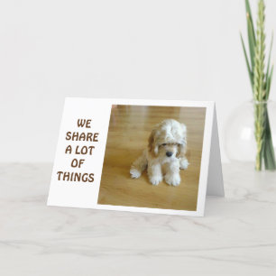 CARTÃO "PARTILHAMOS" MUITAS COISAS - NOSSO ANIVERSÁRIO - 