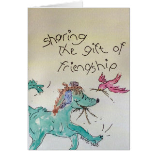 Cartão Partilhar o presente da amizade