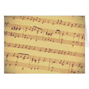 Cartão Partitura antiga