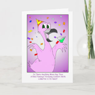 Cartão Party Bird: Gay Birthday