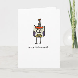 Cartão Party Owl Greeting Card