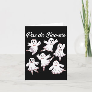 Cartão Pas De Boo-re Ballerina Funny Ghost Halloween Spoo