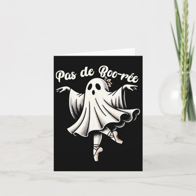 Cartão Pas De Boo-rée Bailarino Fantasma Professor de Dan (Frente)