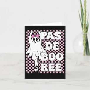 Cartão Pas De Boo-ree Engraçado Balé Retrô Fantasmas Hall
