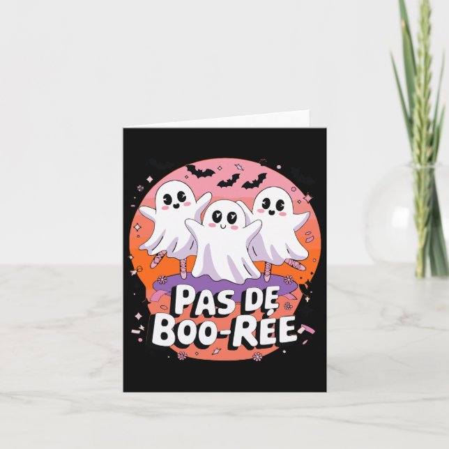 Cartão Pas De Boo-rée Fantasma Ballet Professor de Dança  (Frente)