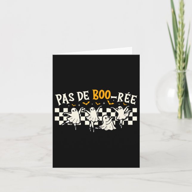 Cartão Pas De Boorée Ghost Balé Dançando Halloween (Frente)