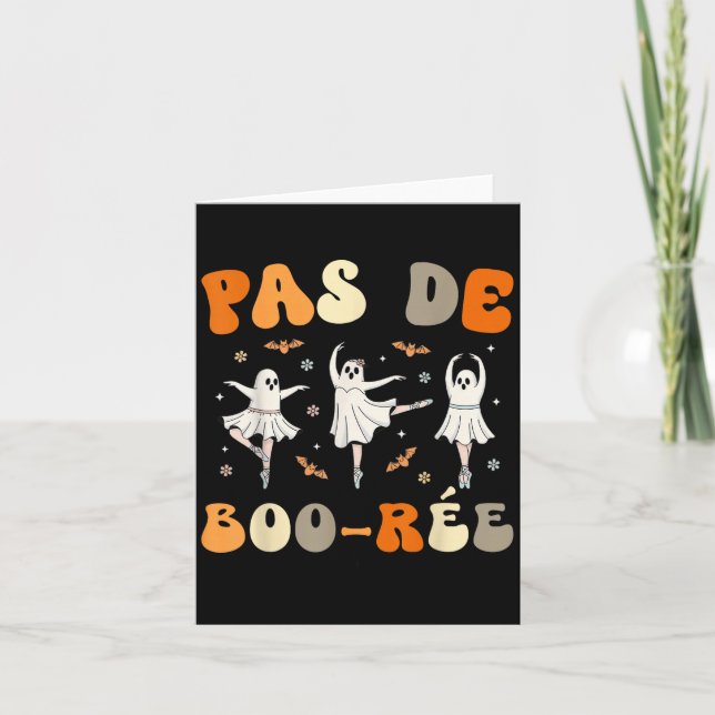 Cartão Pas De Boorée Ghost Balé Dançando Halloween (Frente)