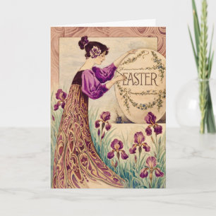 Cartão Páscoa Art Nouveau Antiga – Belle Époque