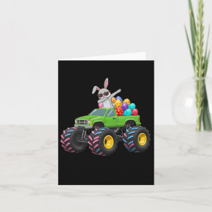Cartão Páscoa Bunny Dabbing Monster Monster Ovos de Pásco