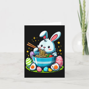 Cartão Páscoa Bunny Ramen Kawaii Japonês Noodle Women Ki