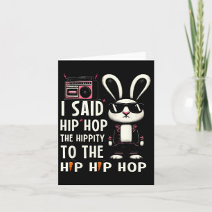 Cartão Páscoa Coelhinha Hip Hop Hippity Engraçadas Mulher
