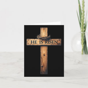 Cartão Páscoa Cross Ele Está Riscado Jesus Cristo Homens