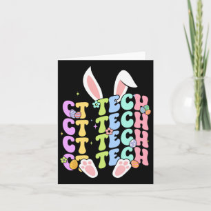 Cartão Páscoa Ct Tech Bunny Ct Tech Páscoa Day Men Mulher