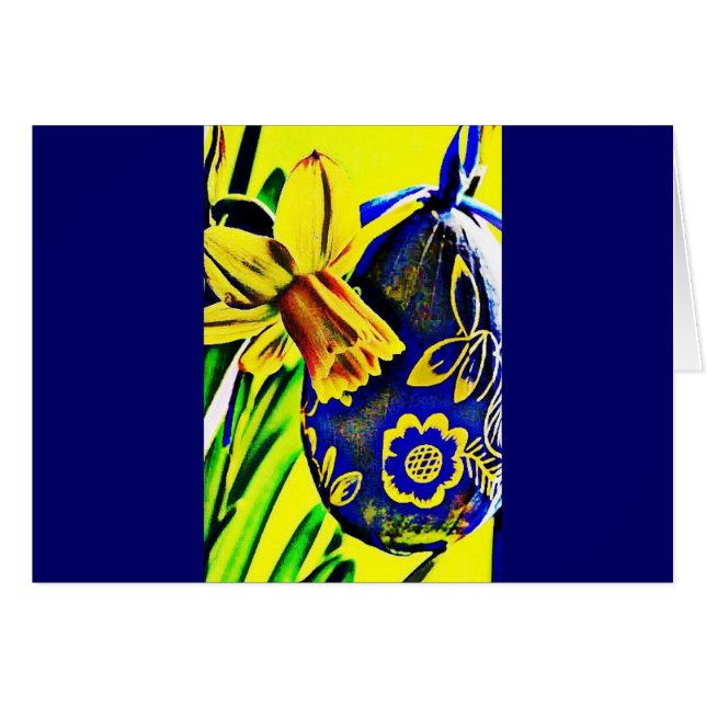 Cartão Páscoa Daffodil (Frente Horizontal)