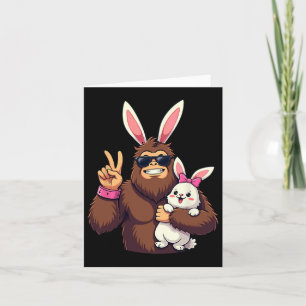 Cartão Páscoa de Bigfoot Bunny Sasquatch
