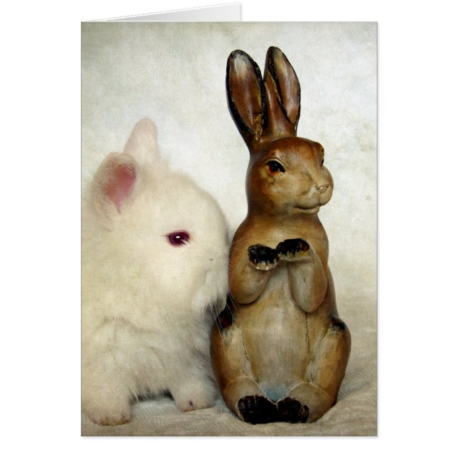 Cartão Páscoa de Bunnies (Frente)