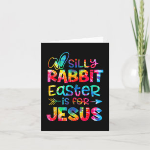 Cartão Páscoa De Coelho bobo É Para Jesus Tie Dye Christi