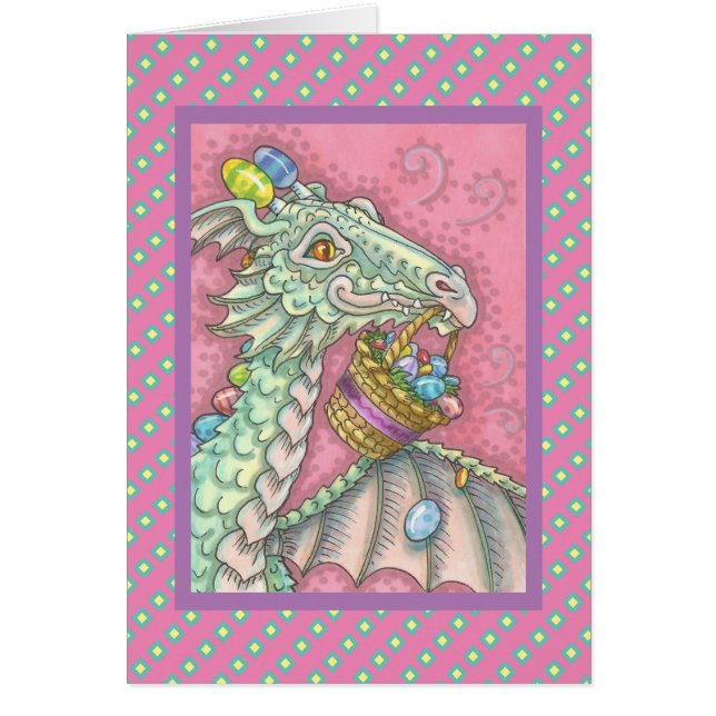 CARTÃO PÁSCOA DRAGON OVOS DROP GREETING PLACA DE NOTA VER (Frente)